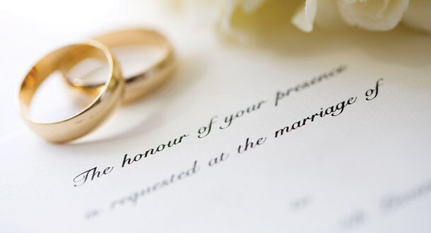 Wedding invitation.